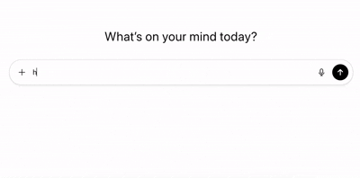 Gif de como se ve el chat de un LLM